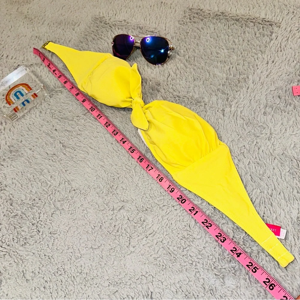 Yellow Bandeau Bikini Top